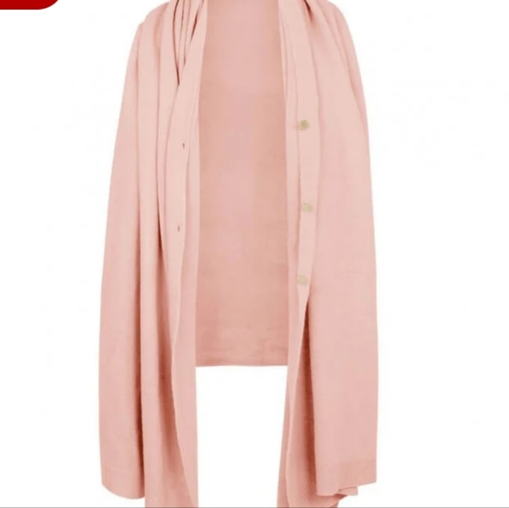 Elegant Pale Pink Multiway Poncho - Picture 4 of 7